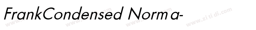 FrankCondensed Norma字体转换